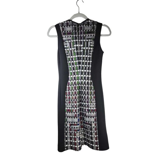 Clover Canyon Scuba Mini Bodycon Dress Trinity Houndstooth Print Sheath sz Small - Picture 8 of 15
